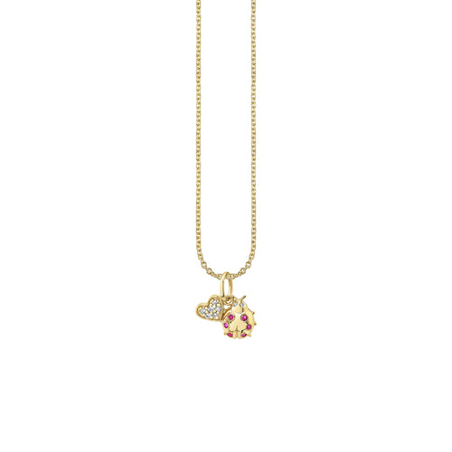 Gold & Diamond Love & Luck Charm
