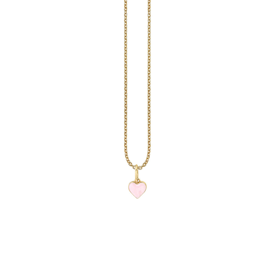 Gold & Enamel Mini Heart Charm - Sydney Evan Fine Jewelry