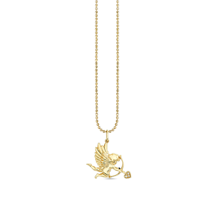 Gold & Diamond Cupid Charm - Sydney Evan Fine Jewelry