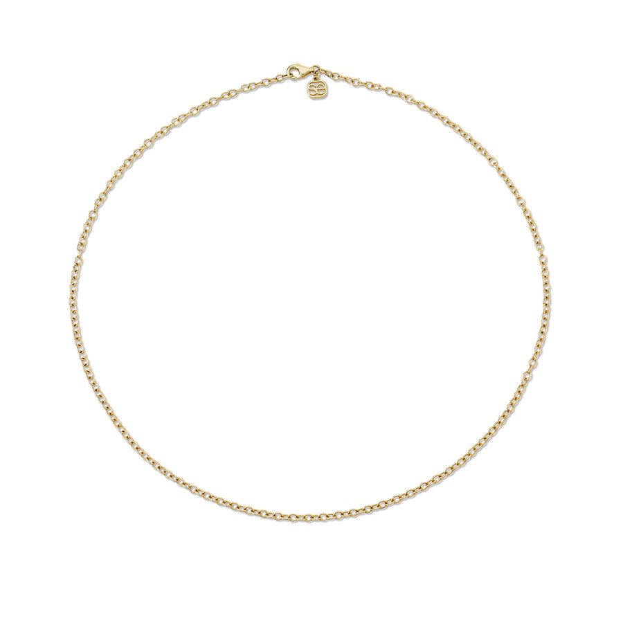 14k Gold Tiny Oval Link Chain - Sydney Evan Fine Jewelry