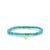 Pure Gold Peace Sign on Turquoise