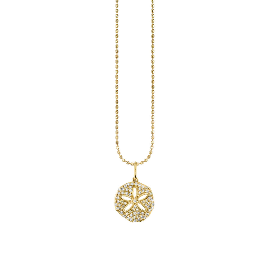 Gold & Diamond Sand Dollar Charm - Sydney Evan Fine Jewelry