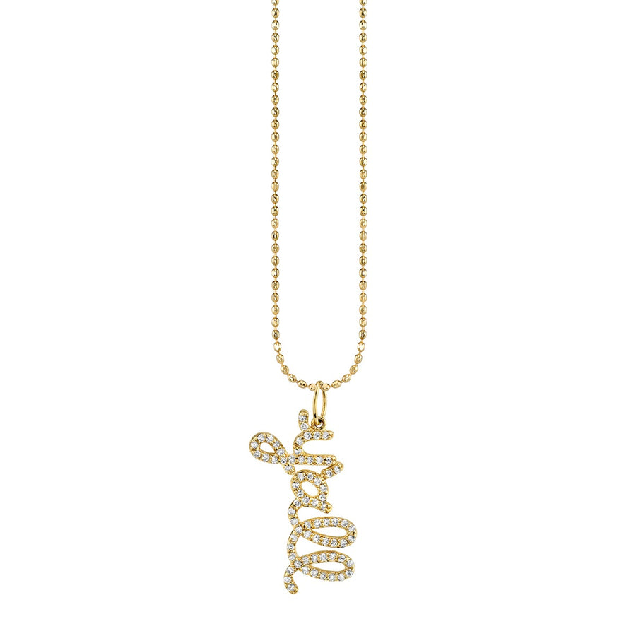 Gold and Diamond Y'all Necklace - Sydney Evan Fine Jewelry