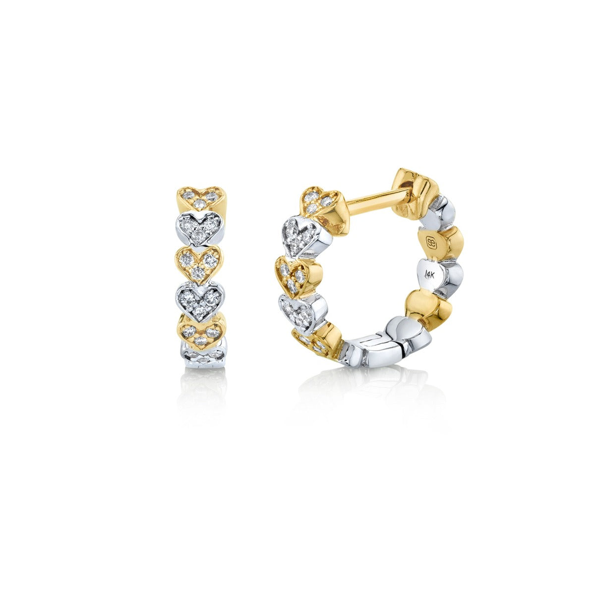 Shop Sydney Evan 14k Two Tone Gold & Diamond Heart Eternity