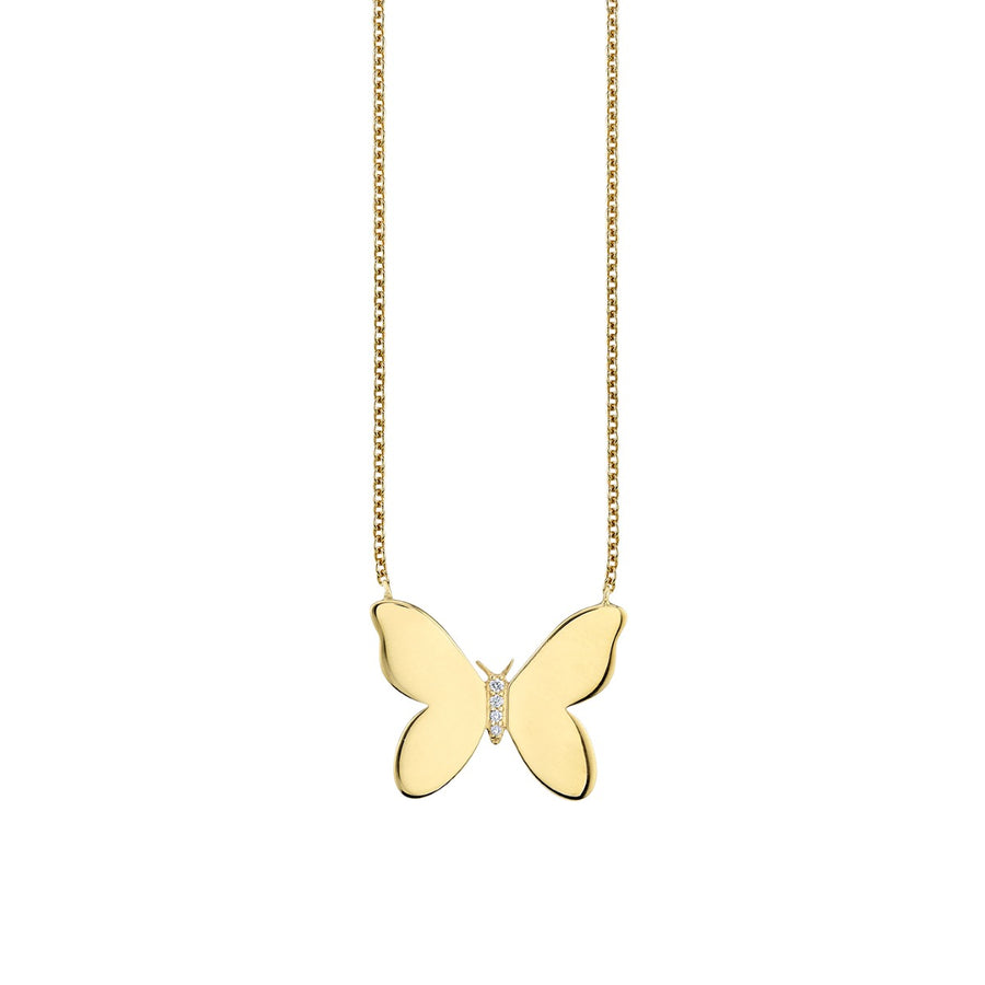 Gold & Diamond Butterfly Necklace - Sydney Evan Fine Jewelry