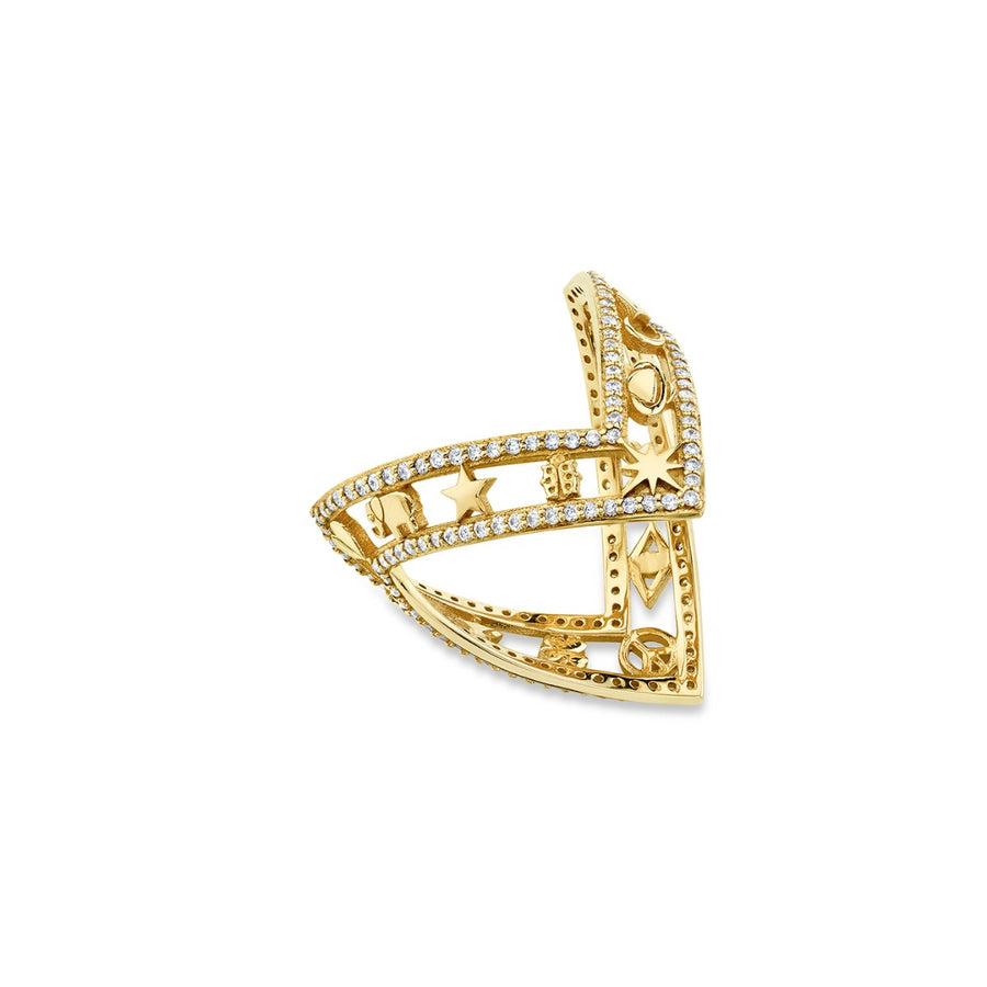 Gold & Diamond Icon Ring - Sydney Evan Fine Jewelry