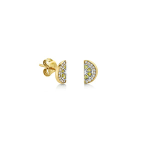 Gold & Diamond Lemon Slice Stud - Sydney Evan Fine Jewelry