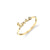 Gold Plated Sterling Silver Love Ring With Bezel Set Diamond