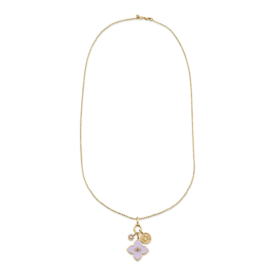 Gold & Diamond Moroccan Flower Cupid Necklace - Sydney Evan Fine Jewelry