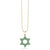 Gold & Turquoise Star Of David Charm