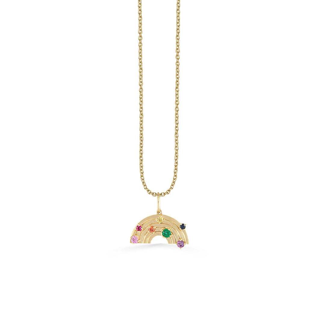 Shop Sydney Evan 14k Gold Gemstone Rainbow Charm
