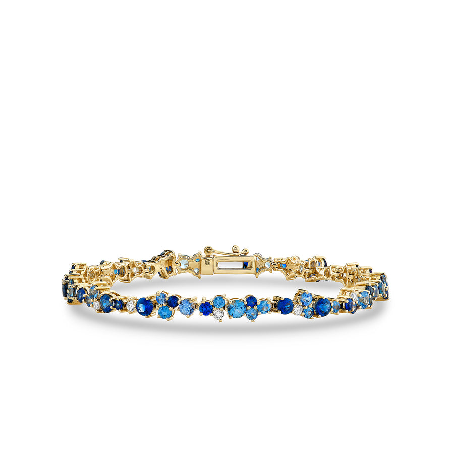 Gold & Sapphire Cocktail Tennis Bracelet - Sydney Evan Fine Jewelry