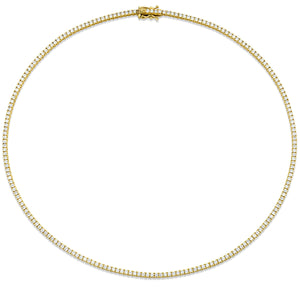 Gold & Diamond Tennis Necklace - Sydney Evan Fine Jewelry