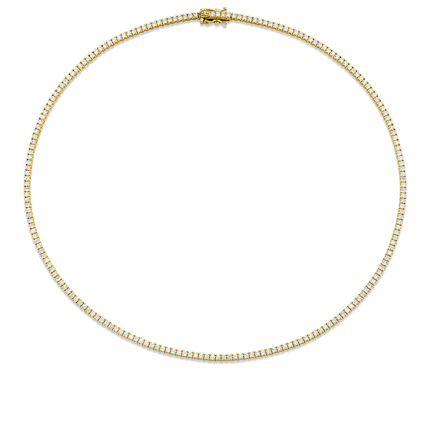 Gold & Diamond Tennis Necklace - Sydney Evan Fine Jewelry