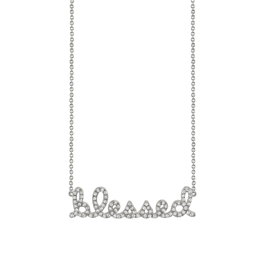Gold & Diamond Small Blessed Necklace - Sydney Evan Fine Jewelry