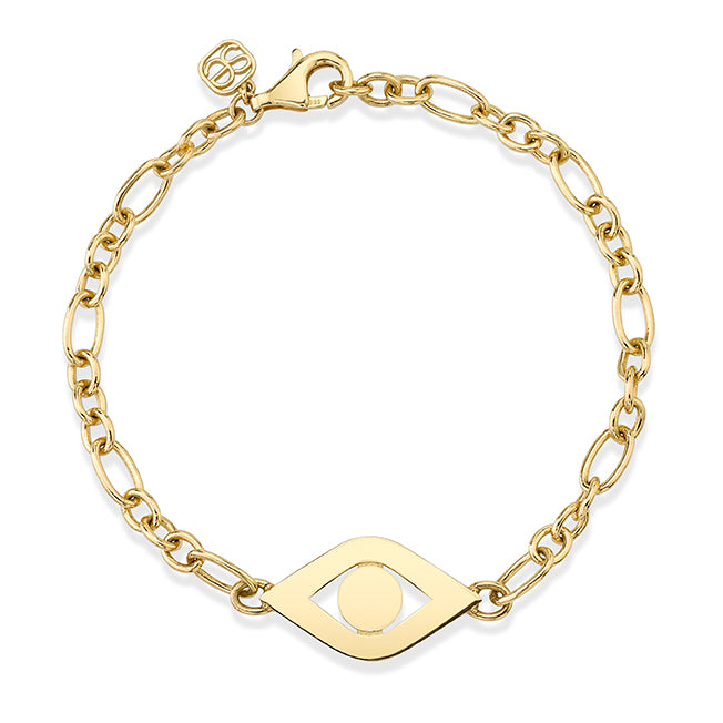 Pure Gold Evil Eye Bracelet - Sydney Evan Fine Jewelry