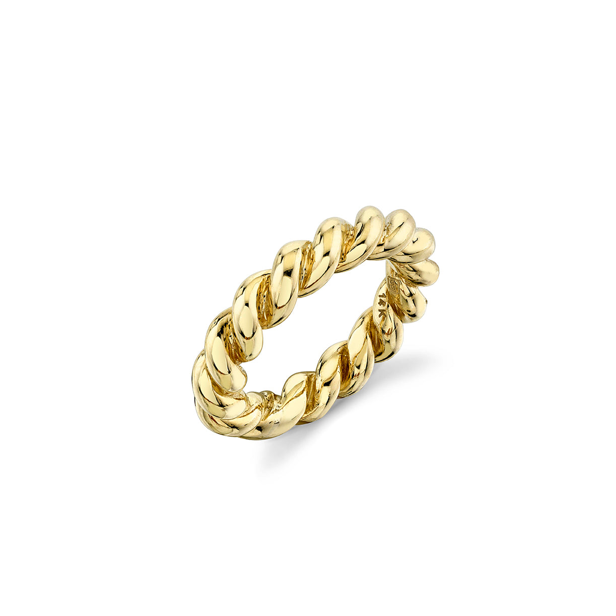 Shop Sydney Evan 14k Pure Gold Thick Twisted Rope Ring