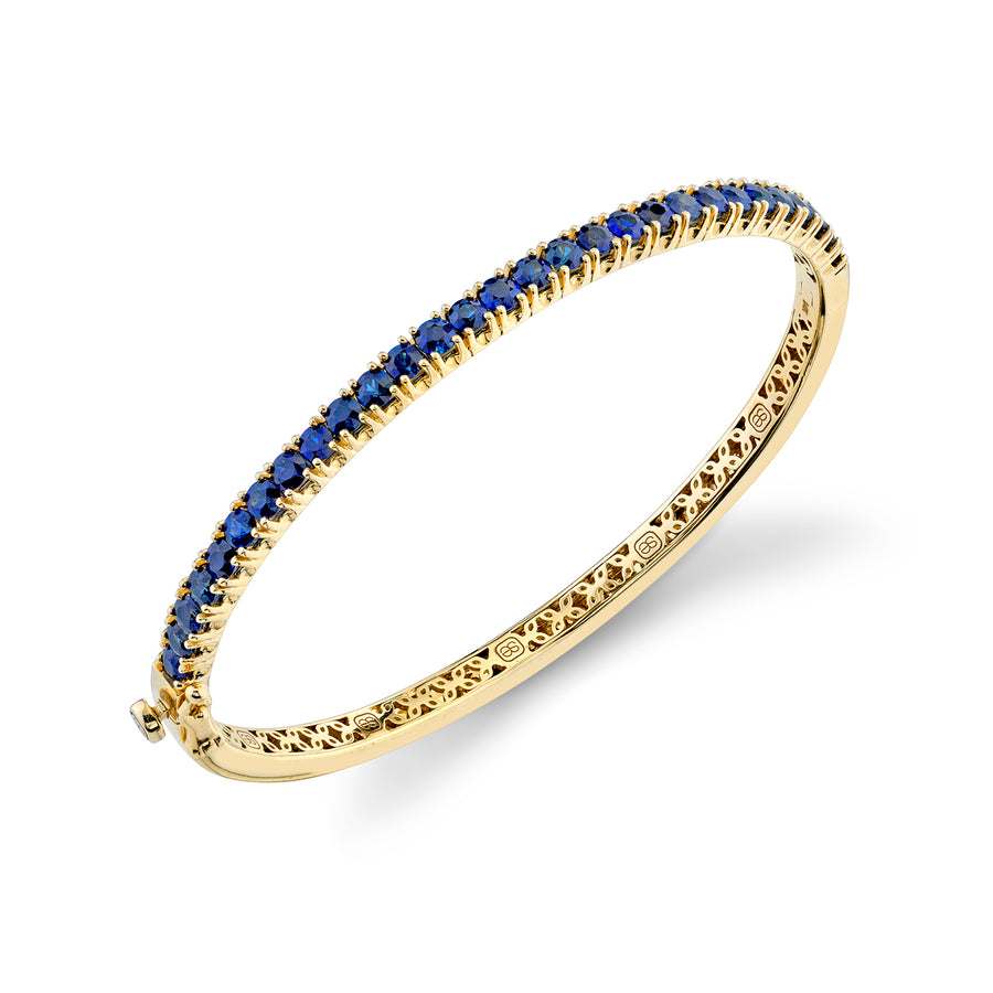 Gold & Gemstone Large Bangle - Sydney Evan Fine Jewelry