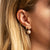 Gold & Diamond Starburst Pearl Earrings