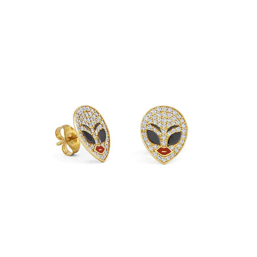 Gold & Diamond Alien Stud - Sydney Evan Fine Jewelry