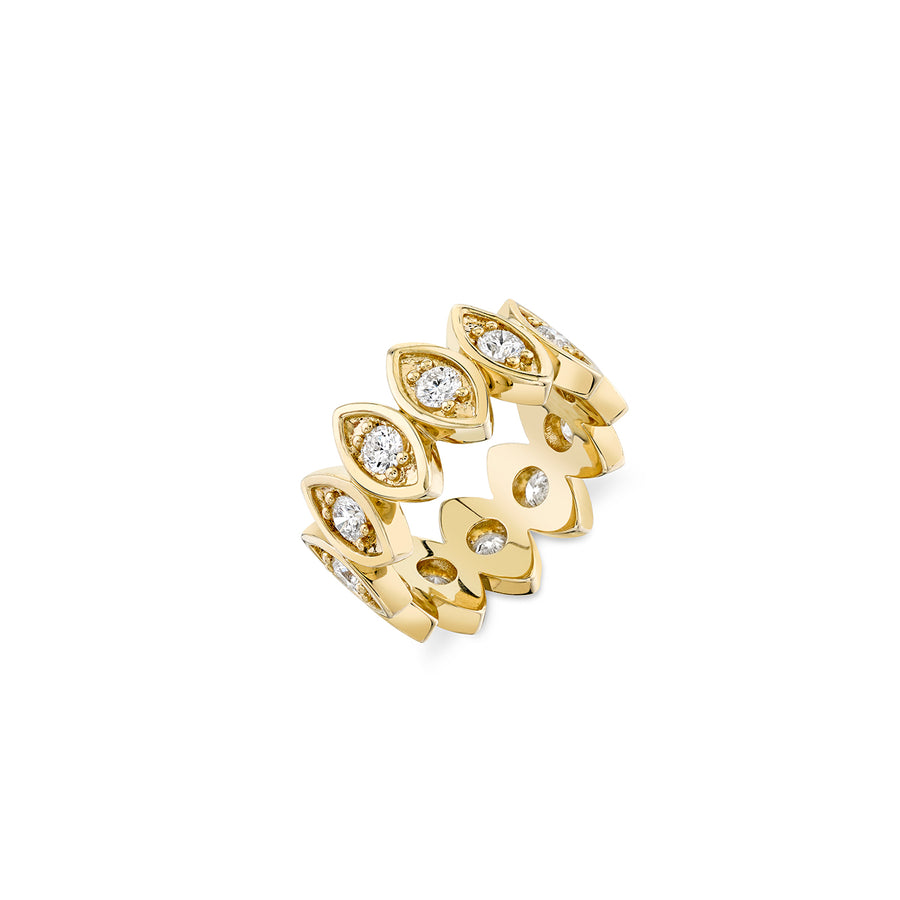 Gold & Diamond Large Marquise Eye Eternity Ring - Sydney Evan Fine Jewelry