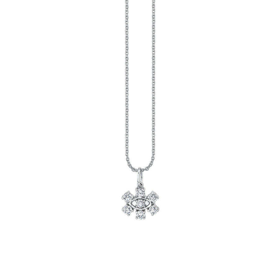 Gold & Diamond Marquise Eye Flower Charm - Sydney Evan Fine Jewelry