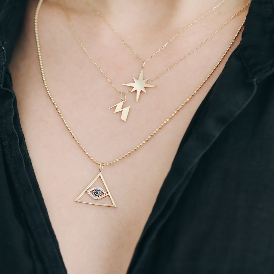 Pure Gold Small Starburst Charm - Sydney Evan Fine Jewelry