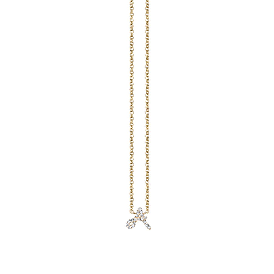 Gold & Diamond Small Initial Necklace - Sydney Evan Fine Jewelry