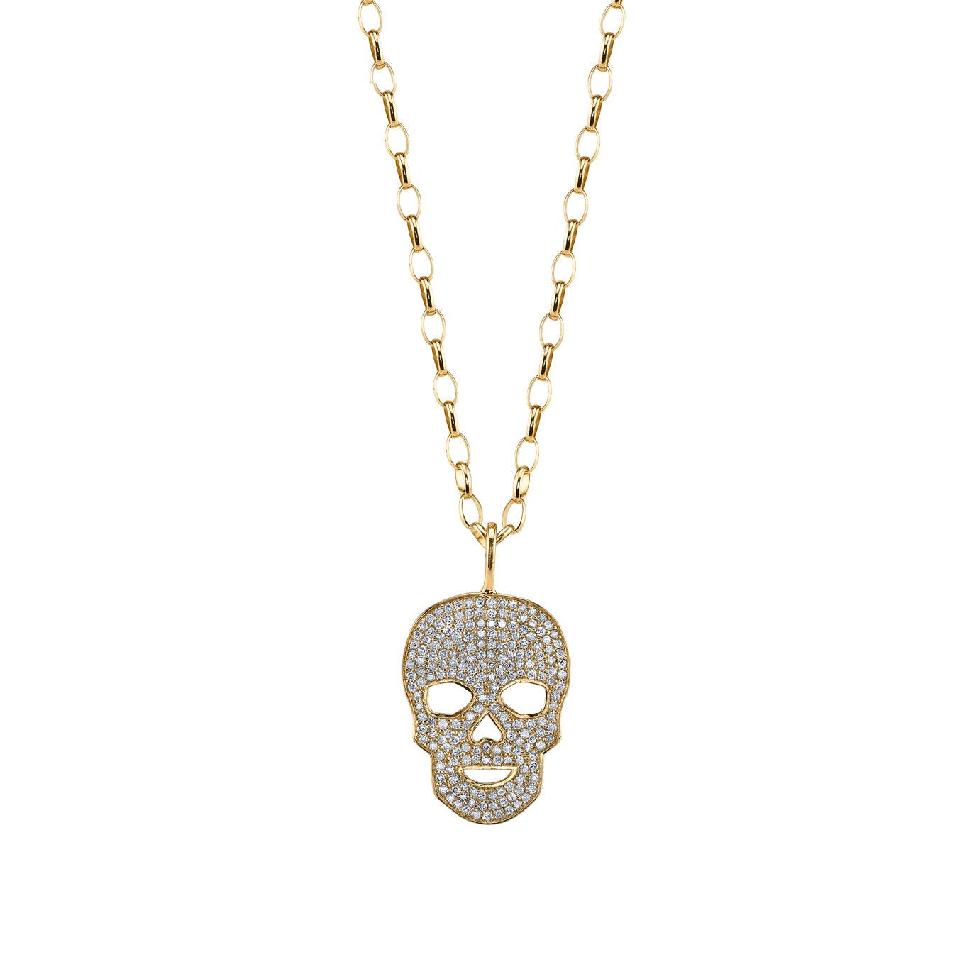 Shop Sydney Evan Men's Collection Gold Diamond Large Skull Charm