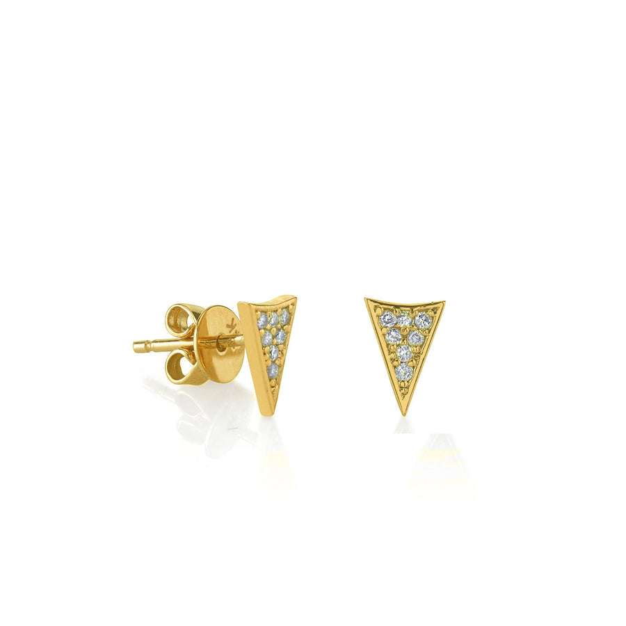 Men's Collection Gold & Diamond Triangle Stud - Sydney Evan Fine Jewelry