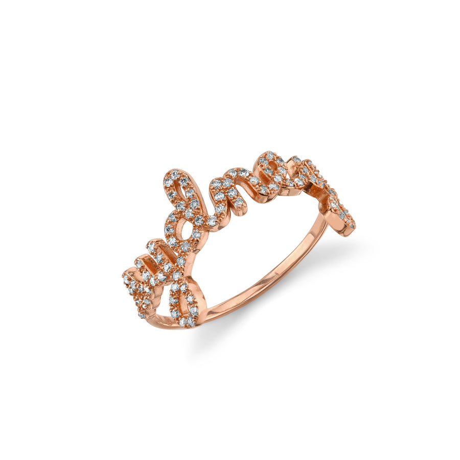 Gold & Diamond Custom Script Rings - Sydney Evan Fine Jewelry