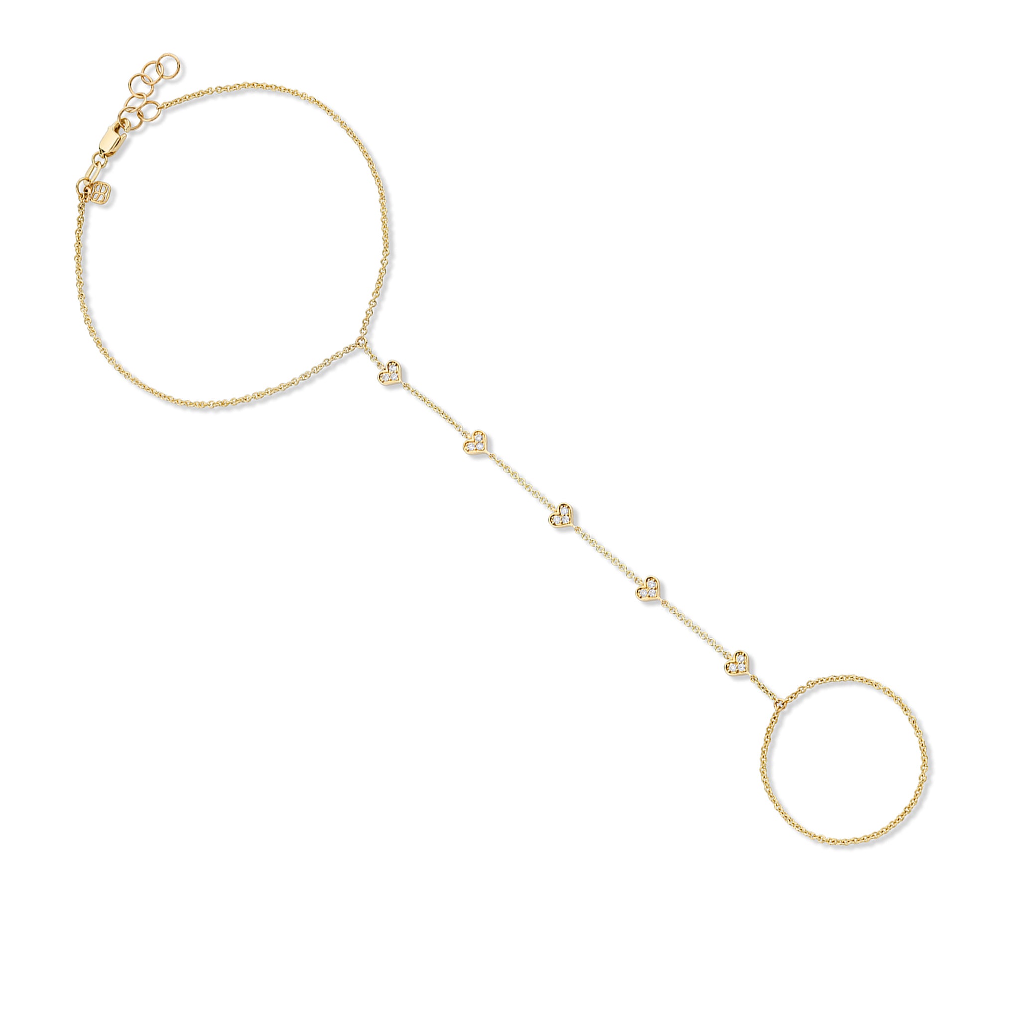 Shop Sydney Evan 14k Gold & Diamond Heart Princess Bracelet
