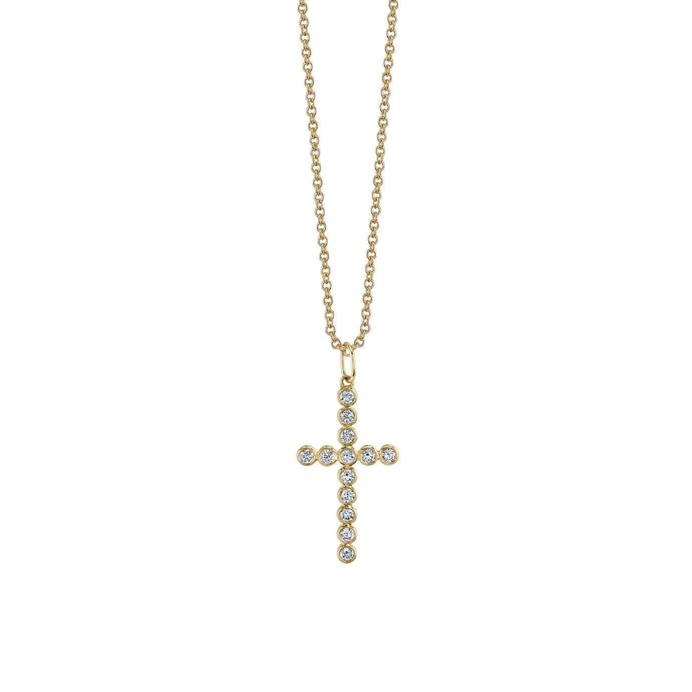 【関税送料込み】Sydney Evan 14K クロスネックレス Shop Sydney Evan 14kGold & Pave Diamond Tiny Cross Necklace