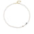 Gold & Diamond Rondelles Freshwater Pearl Necklace