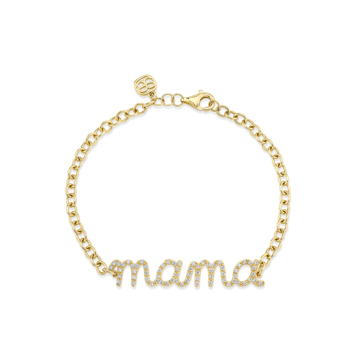 Shop Sydney Evan 14k Gold Diamond Mama Bracelet