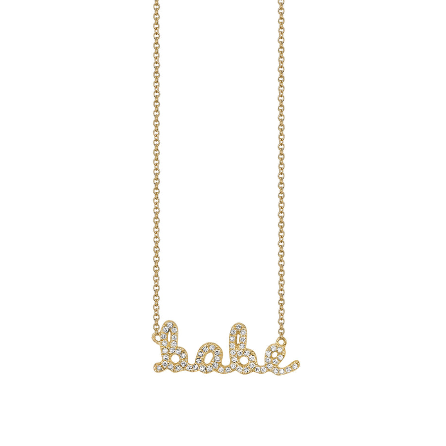 Gold & Diamond Babe Necklace - Sydney Evan Fine Jewelry