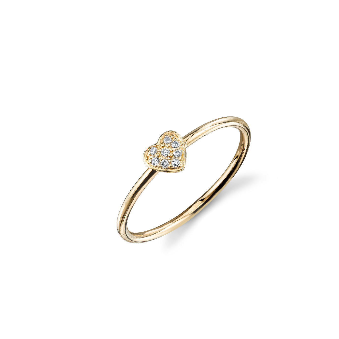 Shop Sydney Evan 14kGold Diamond Mini Heart Ring