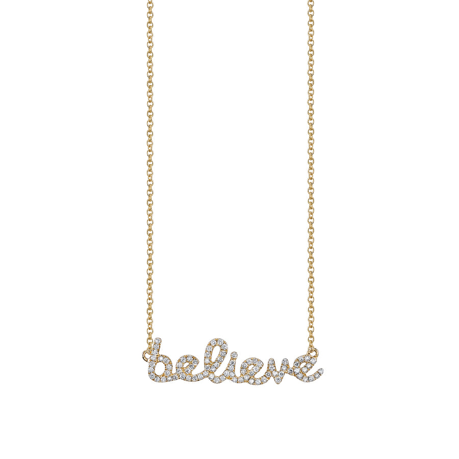 Gold & Diamond Believe Necklace - Sydney Evan Fine Jewelry