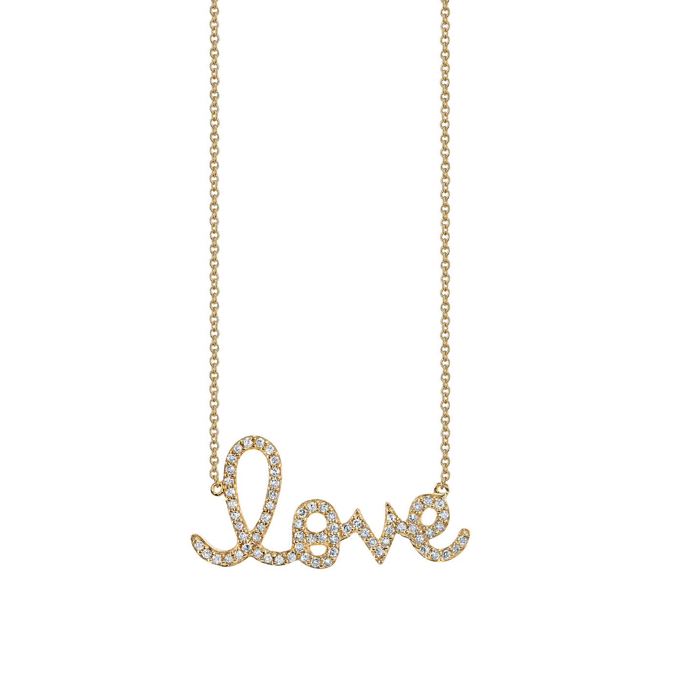 Shop Sydney Evan 14kGold & Diamond Large Love Necklace