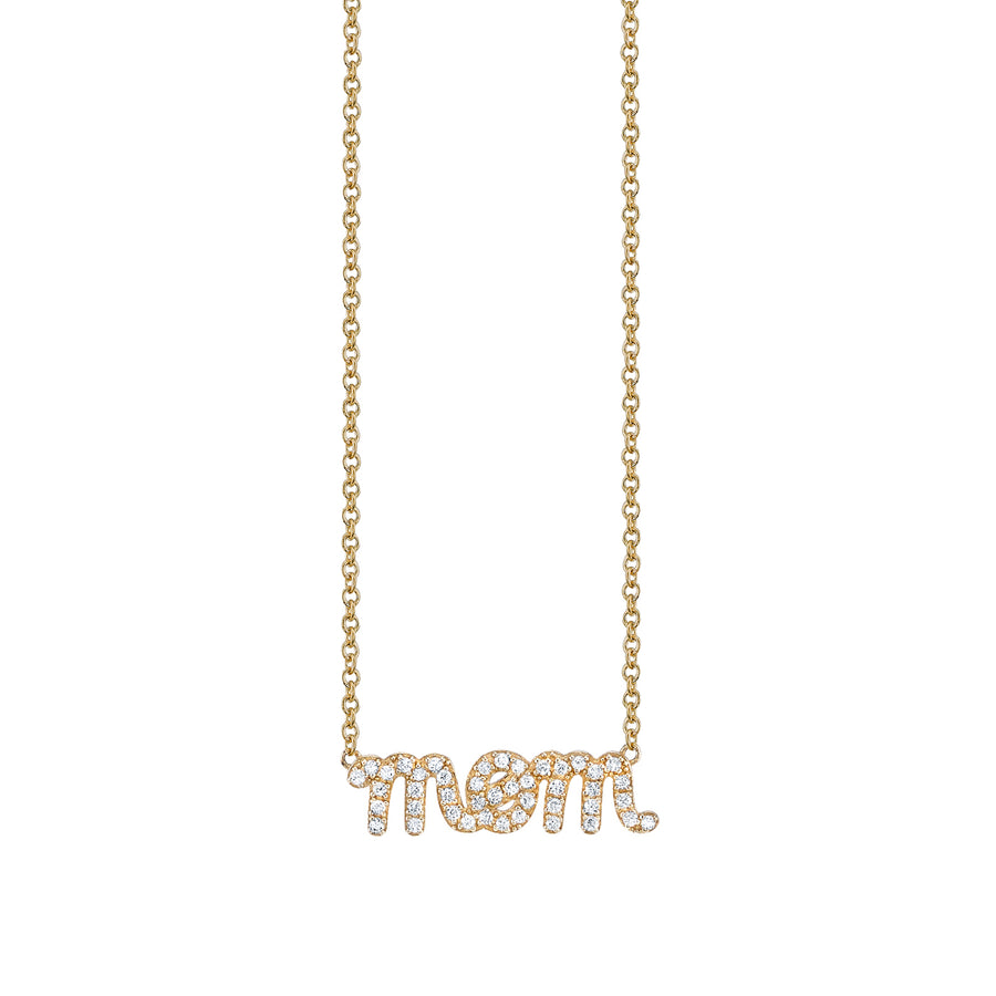 Gold & Diamond Mom Necklace - Sydney Evan Fine Jewelry