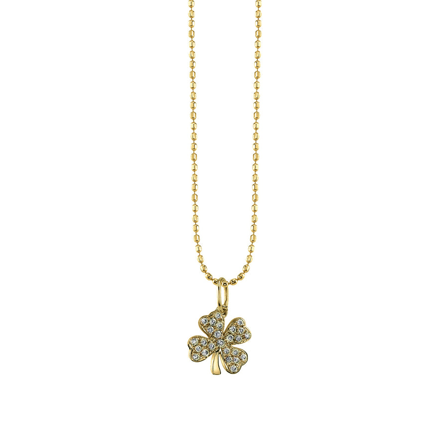 Gold & Diamond Small Clover Charm - Sydney Evan Fine Jewelry