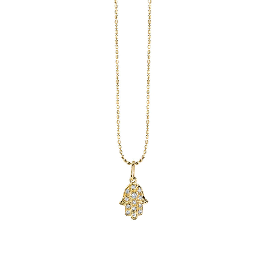 Gold & Diamond Mini Hamsa Charm - Sydney Evan Fine Jewelry