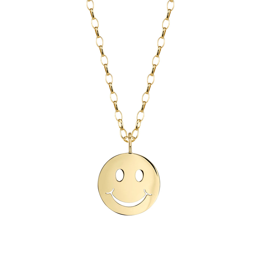 Pure Gold Happy Face Charm - Sydney Evan Fine Jewelry