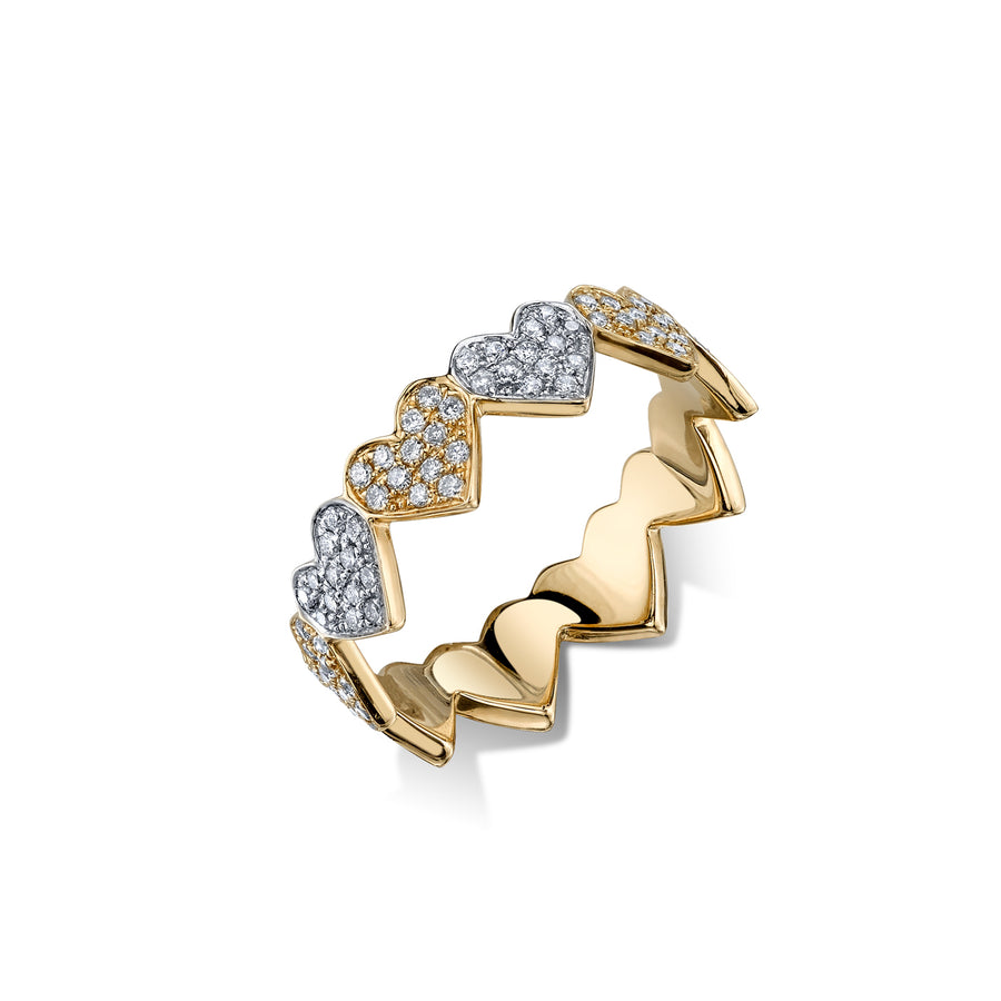 Gold & Diamond Eternity Heart Ring - Sydney Evan Fine Jewelry