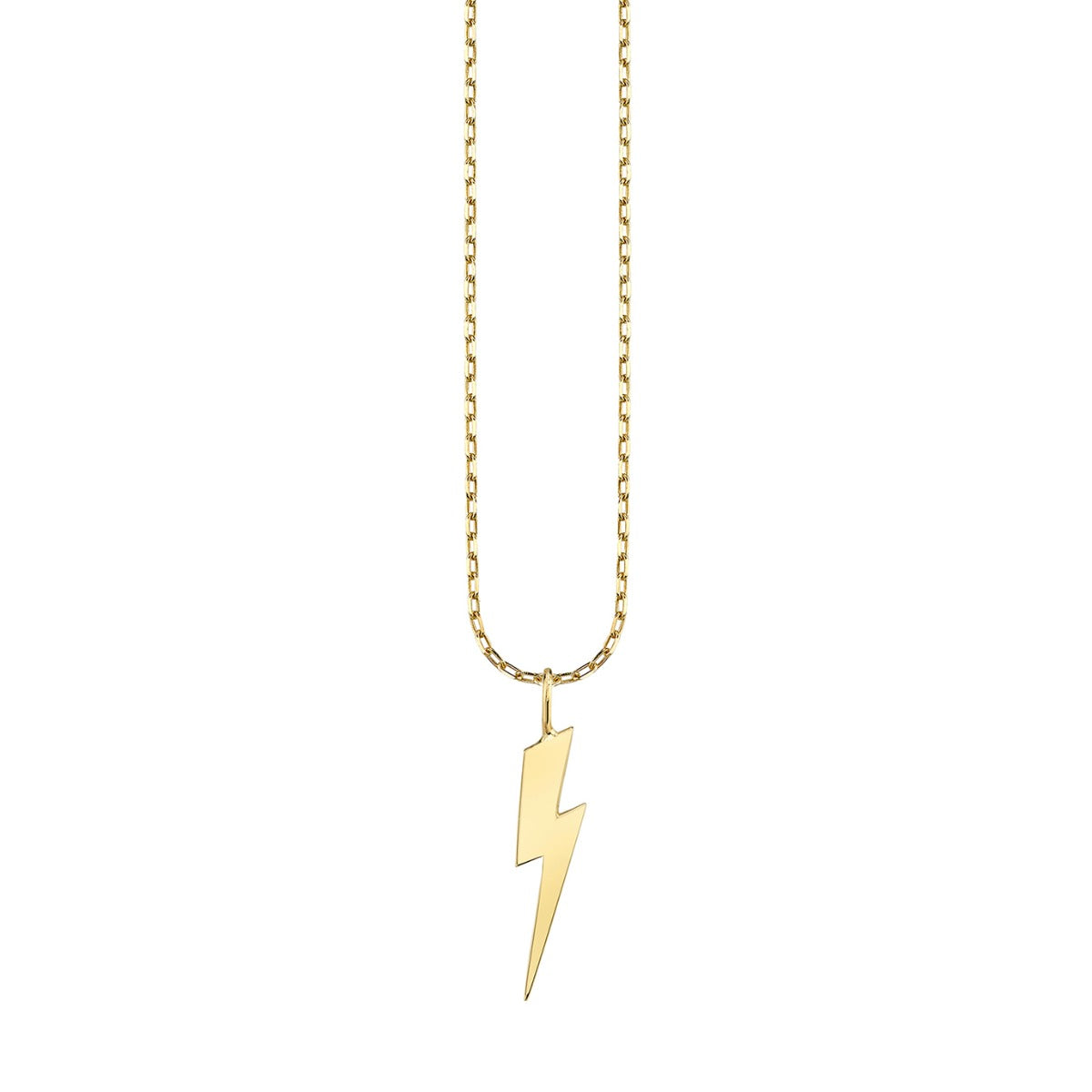 Sydney Evan 18 in Necklace with 14K and Diamond Lightning Bolt Charm New Gold