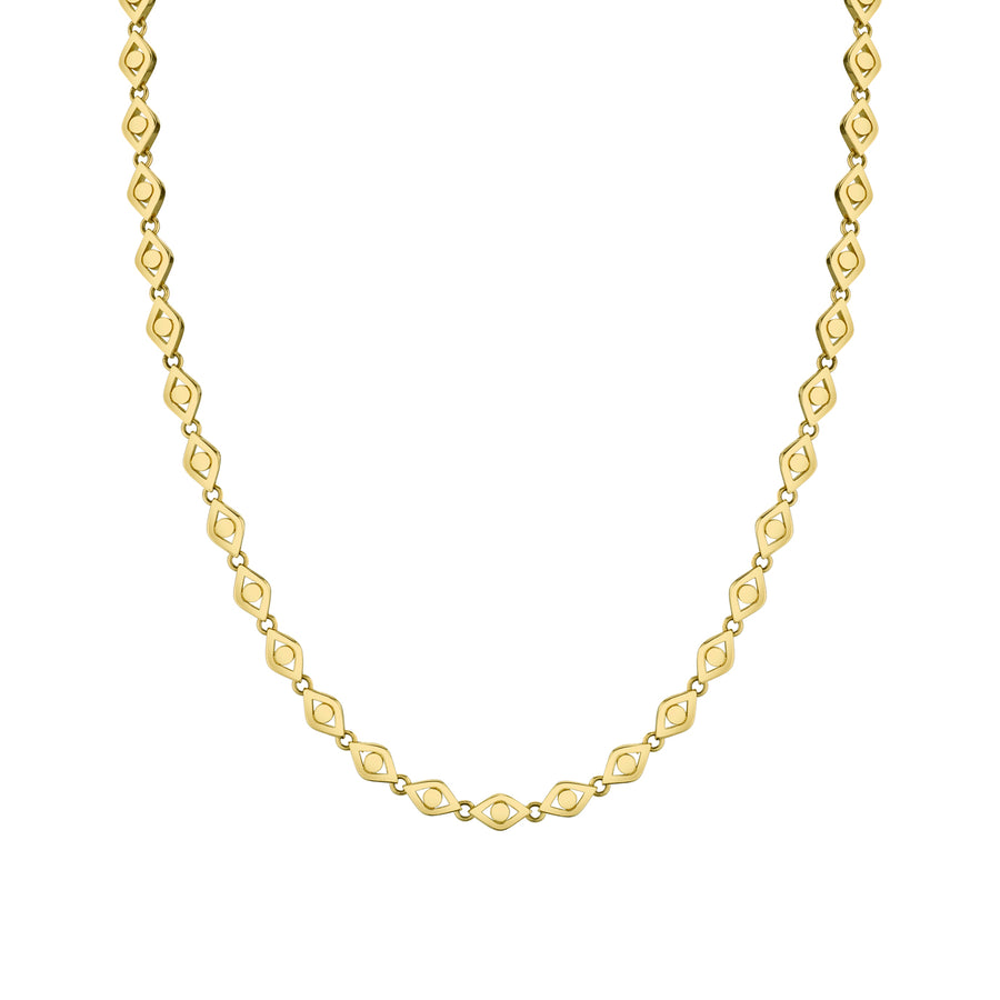 Pure Gold Evil Eye Link Necklace - Sydney Evan Fine Jewelry