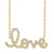 Gold & Diamond Supersize Script Love Necklace