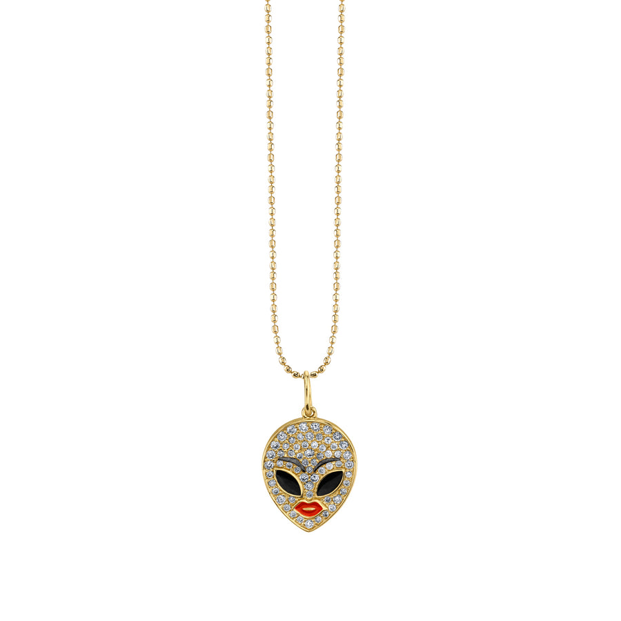 Gold & Diamond Alien Charm - Sydney Evan Fine Jewelry