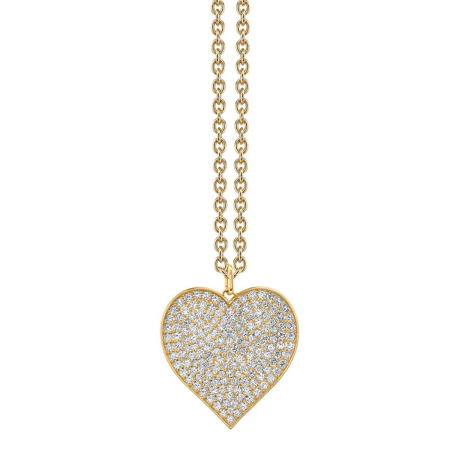 Gold & Diamond Supersize Heart Necklace - Sydney Evan Fine Jewelry