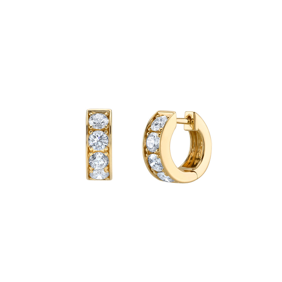 Gold & Diamond Extra Large Huggie Hoops - Sydney Evan Fine Jewelry